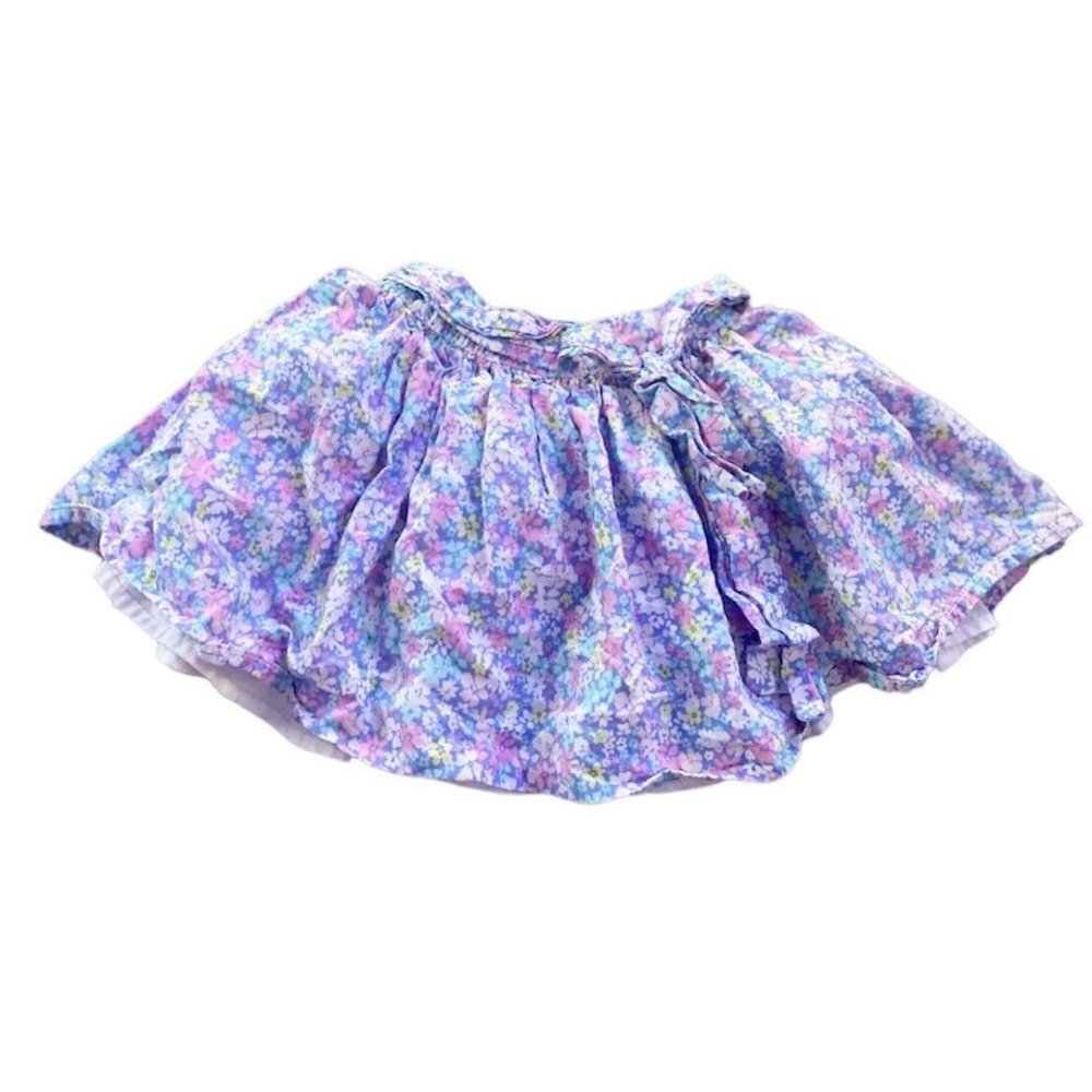 Carters Skirt Girls Size 3T Blue Multicolor Floral Lined Skirt